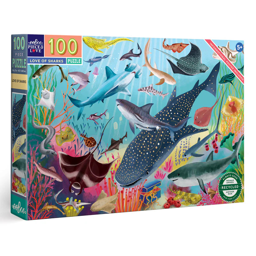 LOVE OF SHARKS 100 PC PUZZLE