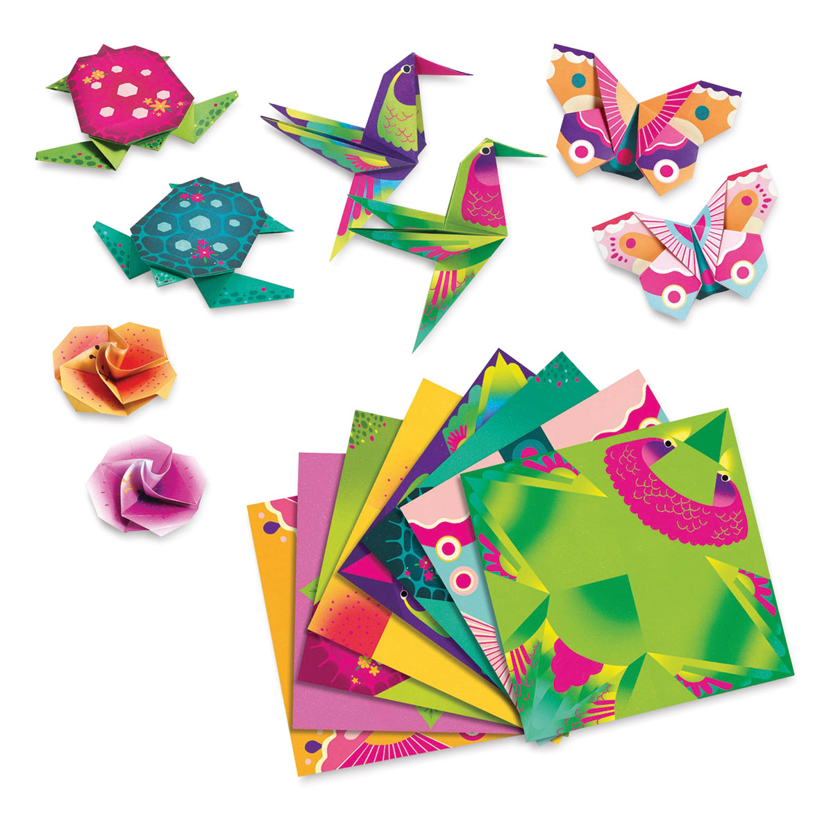 ORIGAMI TROPICS BUTTERFLY & FLOWERS