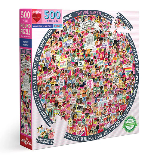 WOMAN MARCH! 500 PIECE ROUND PUZZLE